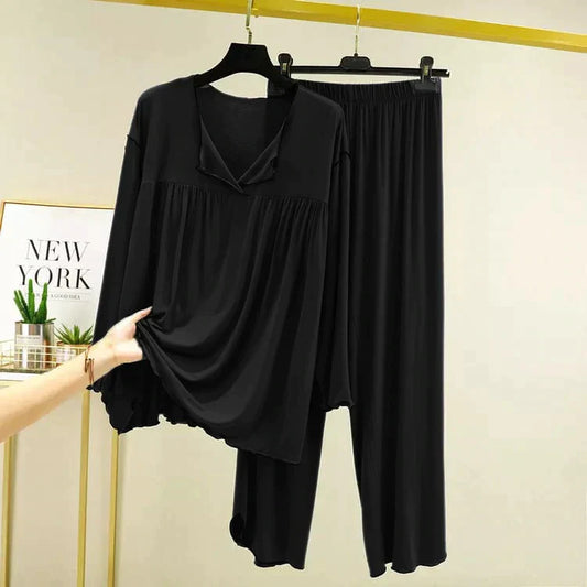 Contrast Collar Plates Style Lounge Wear/ Sleepwear SW-0089 - saimwear
