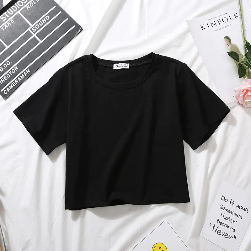 Women Essential Crop T-Shirt CH # 344 - saimwear