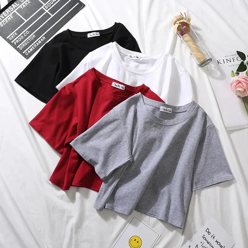 Women Essential Crop T-Shirt CH # 344 - saimwear