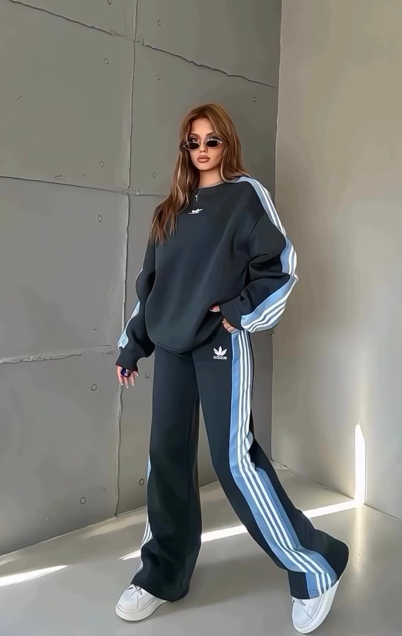 CH 615 - Side Stripe Printed Tracksuit -