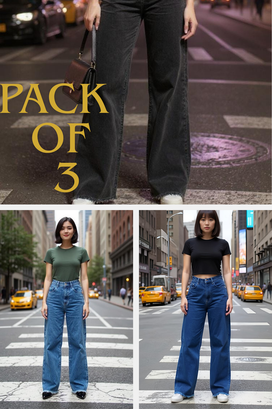 Pack of 3 - Bold Curve Wide