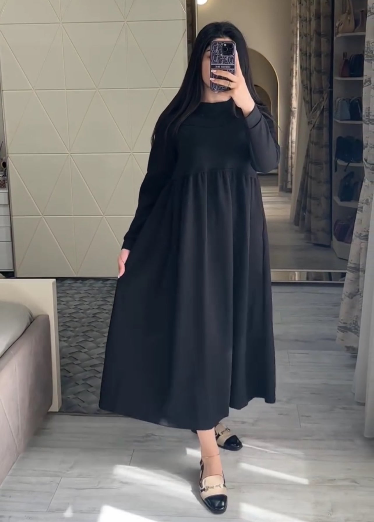 CH 523  Warm Fleece Long Fallen Top