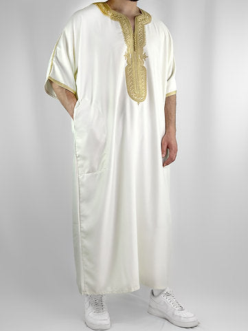 T-18 Cream & Gold - Luxe Kandora