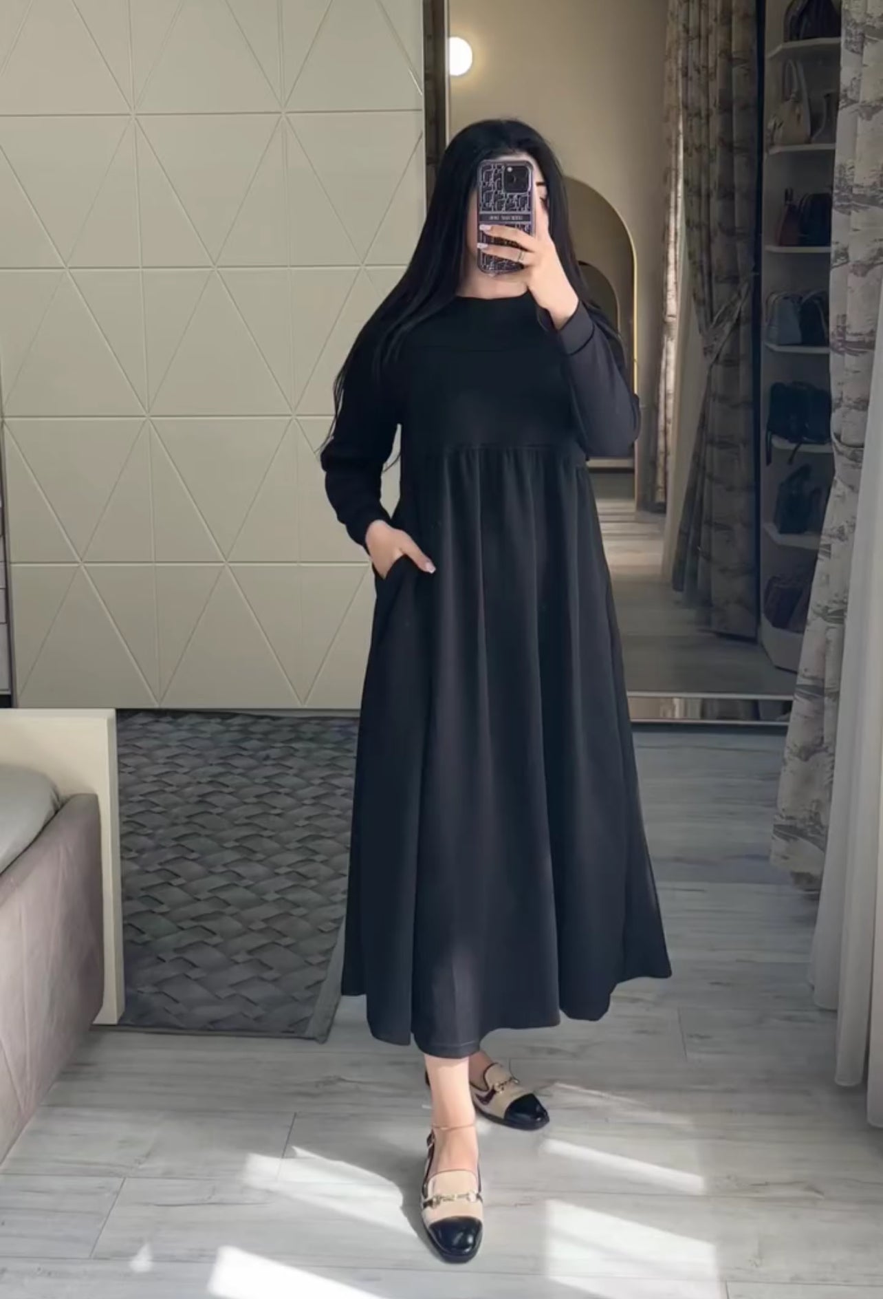 CH 523  Warm Fleece Long Fallen Top