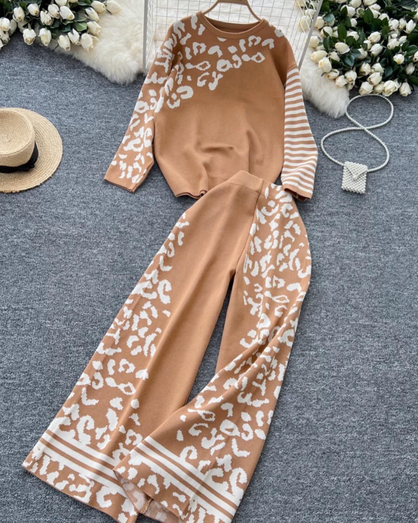 CH-496  Printed Winter Fleece Co ord set