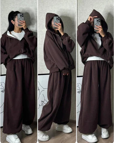 CH 479 Saimwear Cloud Flower Zipper Tracksuit