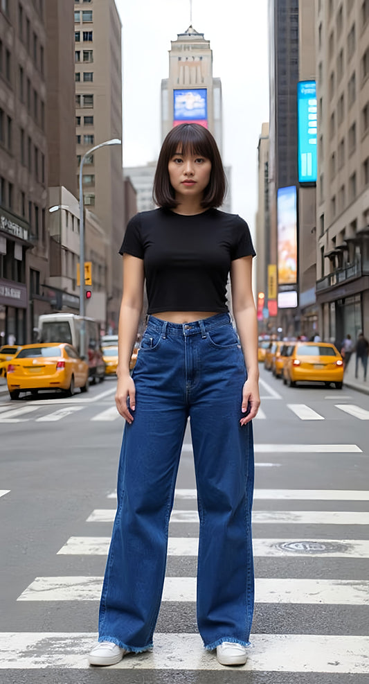 Bold Curve Wide-Leg Jeans – Tall Cut Finish