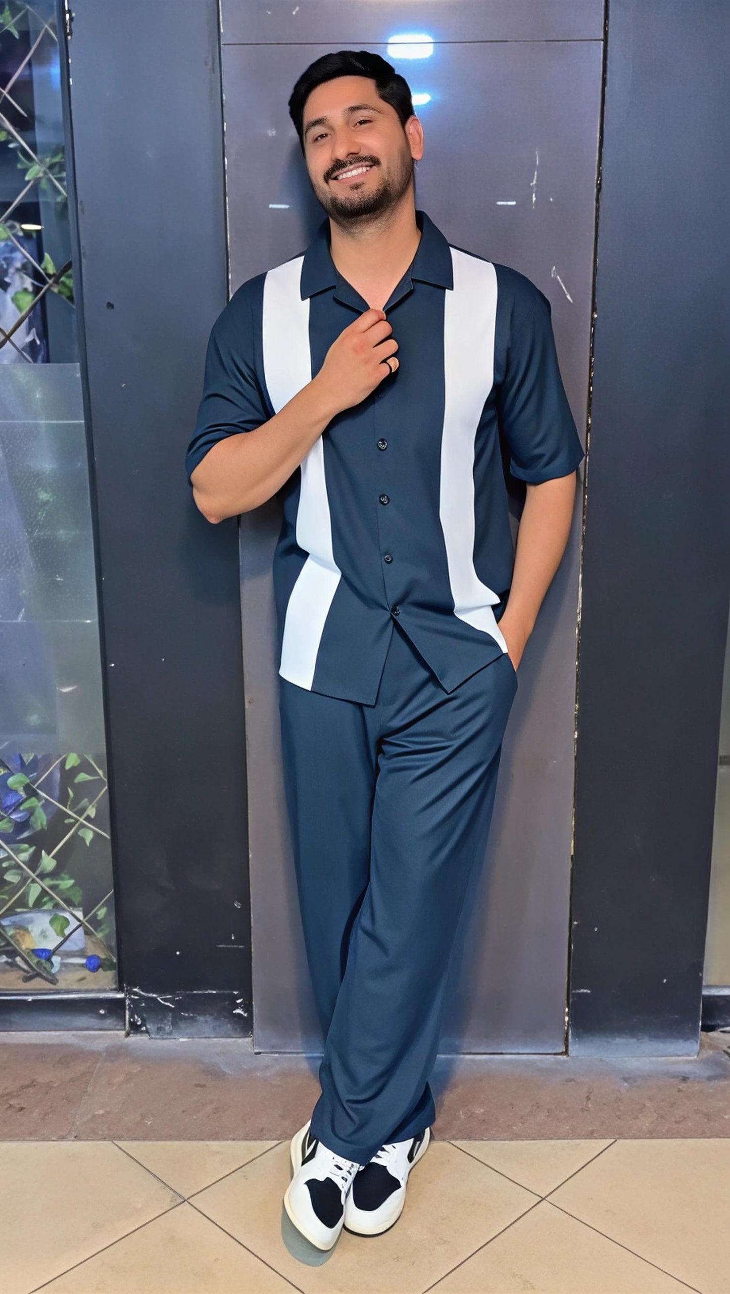 Q-03 Retro Stripe Co-Ord – Sage Edition