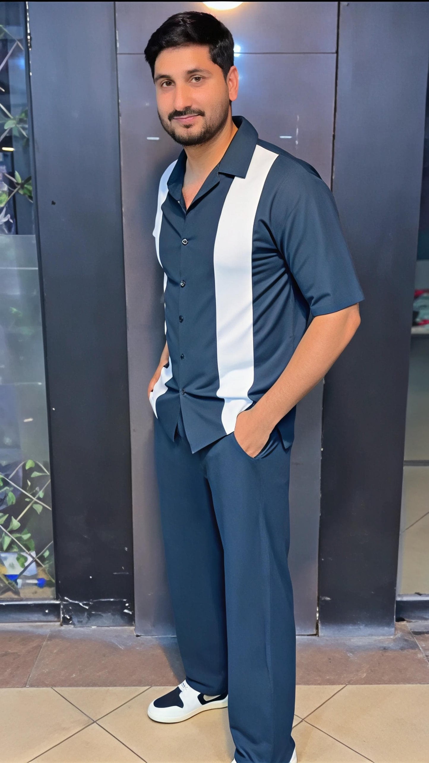 Q-03 Retro Stripe Co-Ord – Sage Edition