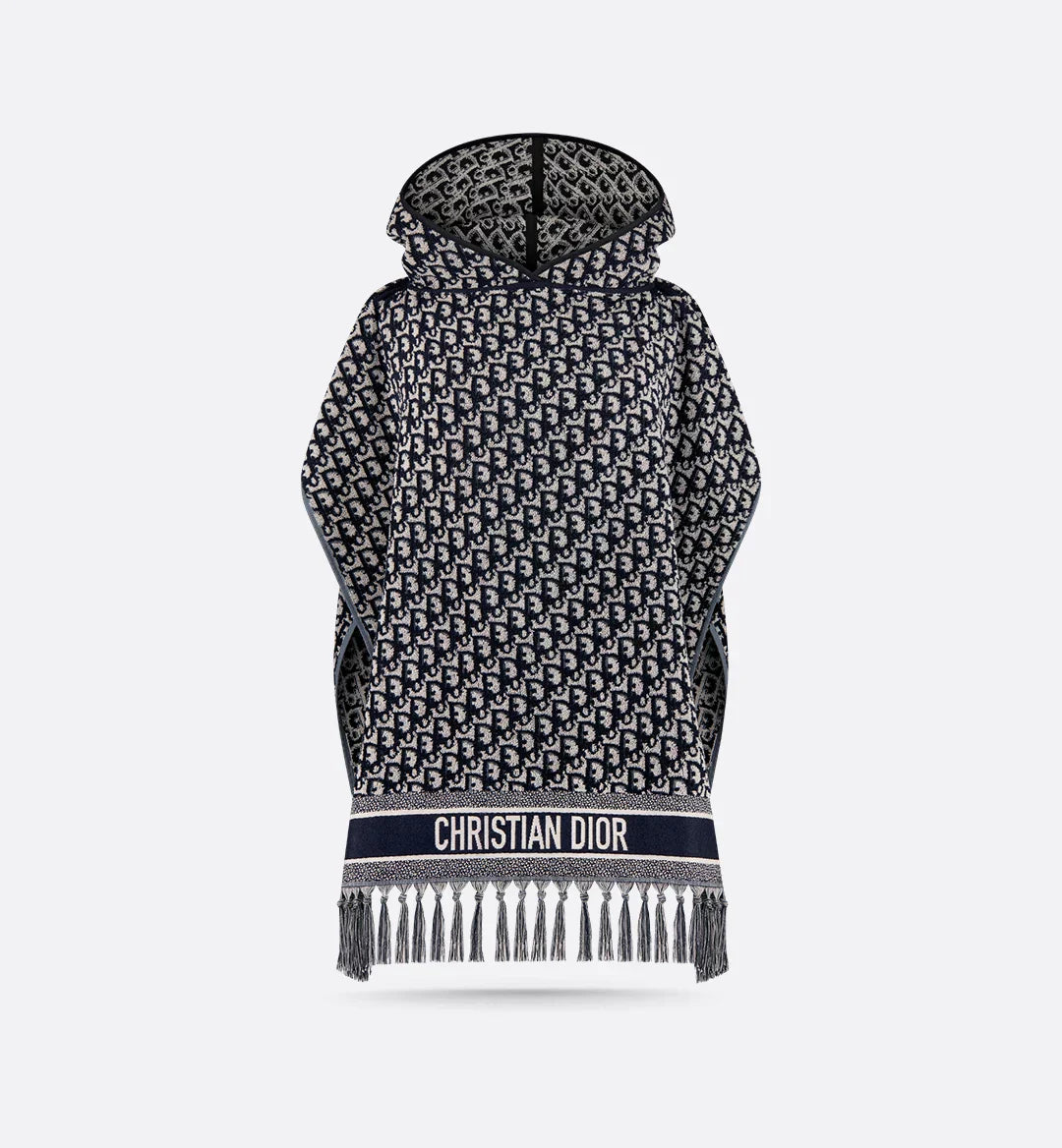 CH  530 Printed poncho style hooded fleece cape shawl - SAIMWEAR
