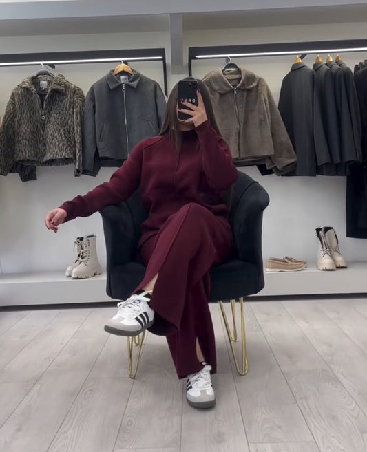 CH 522  Bootcut Style Fleece Co-ord Set For Winters