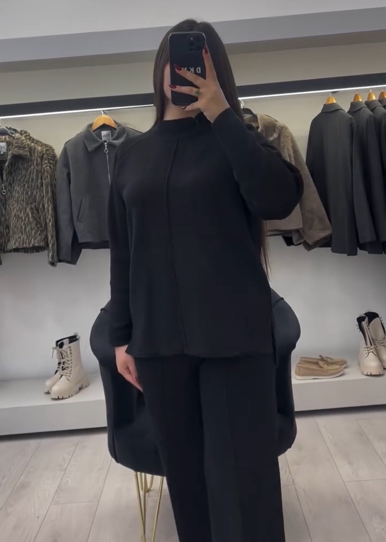 CH 522  Bootcut Style Fleece Co-ord Set For Winters