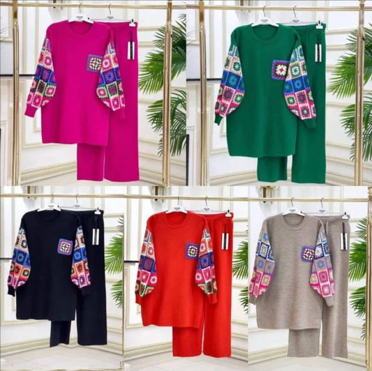 2 Pcs Printed Fleece Co ord Set CH 321