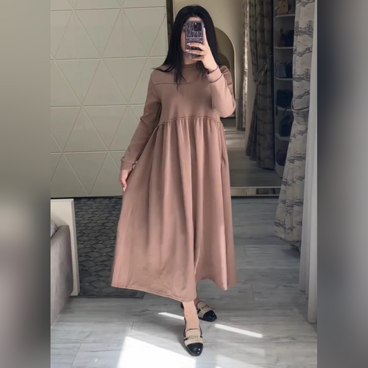 CH 523  Warm Fleece Long Fallen Top