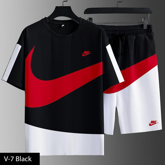 Nike Two-Piece Sports Set | Premium T-Shirt  Shorts (V-7)